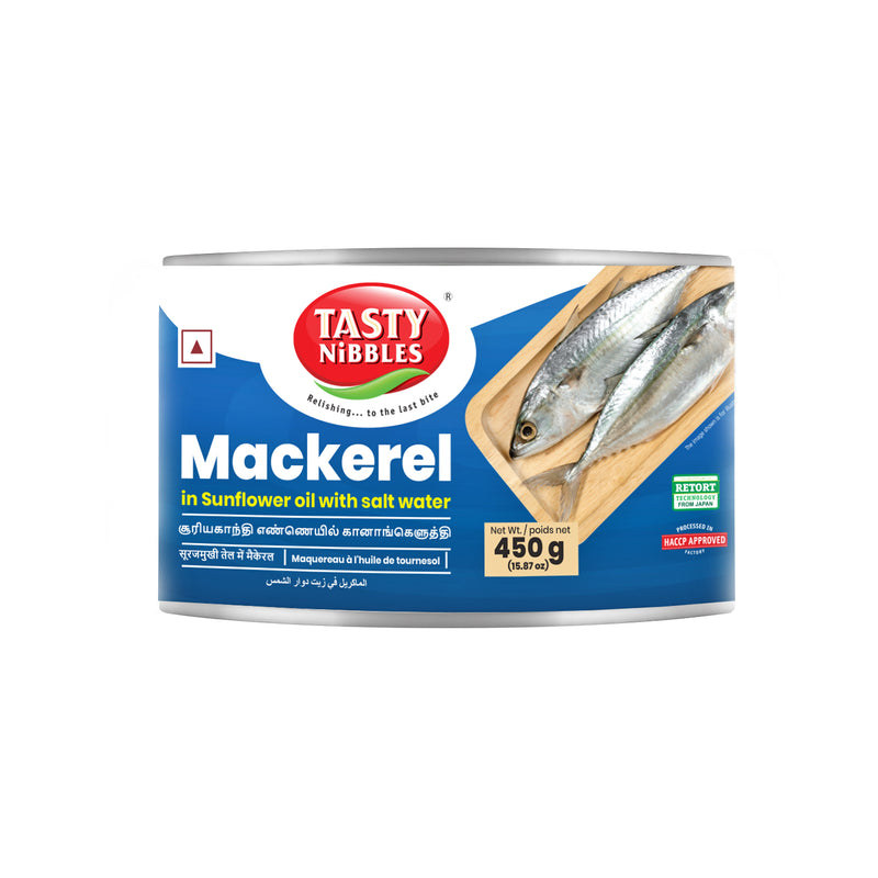 Mackerel In Sunflower Oil With Salt Water 450g